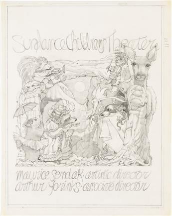 MAURICE SENDAK (1928 - 2012) Sundance Childrens Theater poster preliminary sketch.